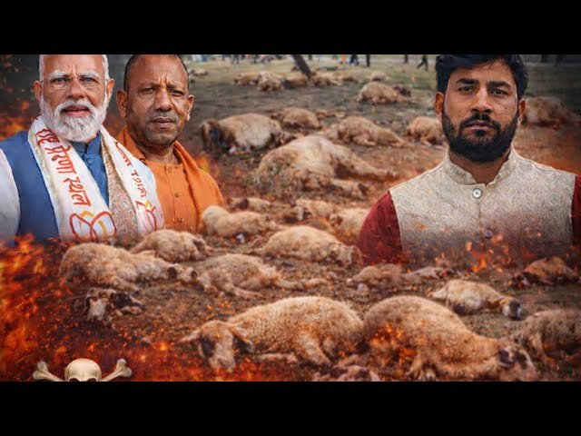 लखनऊ में राष्ट्र प्रेरणा स्थल के पास 170 भेड़ों की मौत 200 की हालत..