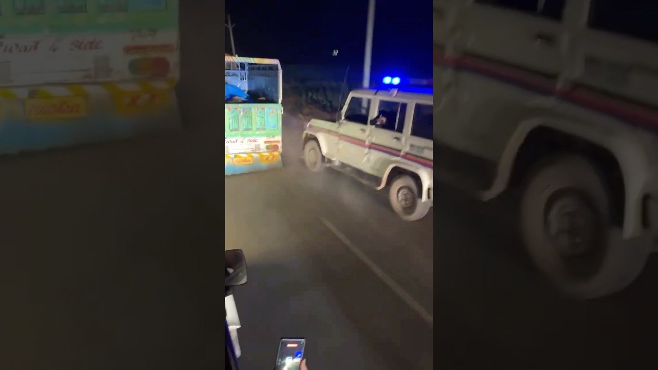 गौतस्कर को पकड़ने के लिए फ़िल्मी स्टाइल में पुलिस का एक्शन viral video